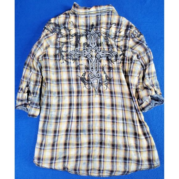 ROAR Passion To Embroidered Bedazzled Button Up Western Women's Size Large - Picture 3 of 16